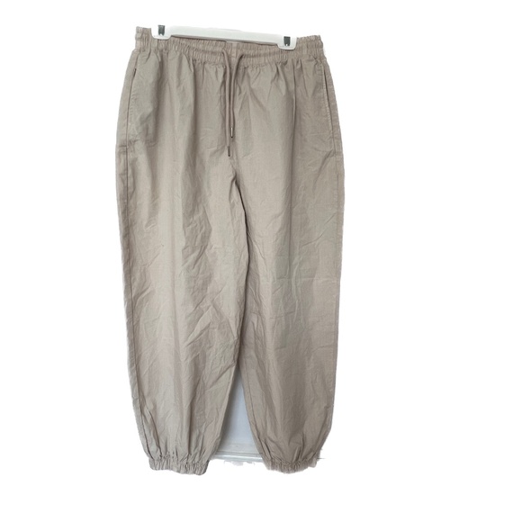 Garage Pants Parker Pull On Pebble Gray High Waist Joggers Trousesr Baggy Size L - Picture 4 of 6